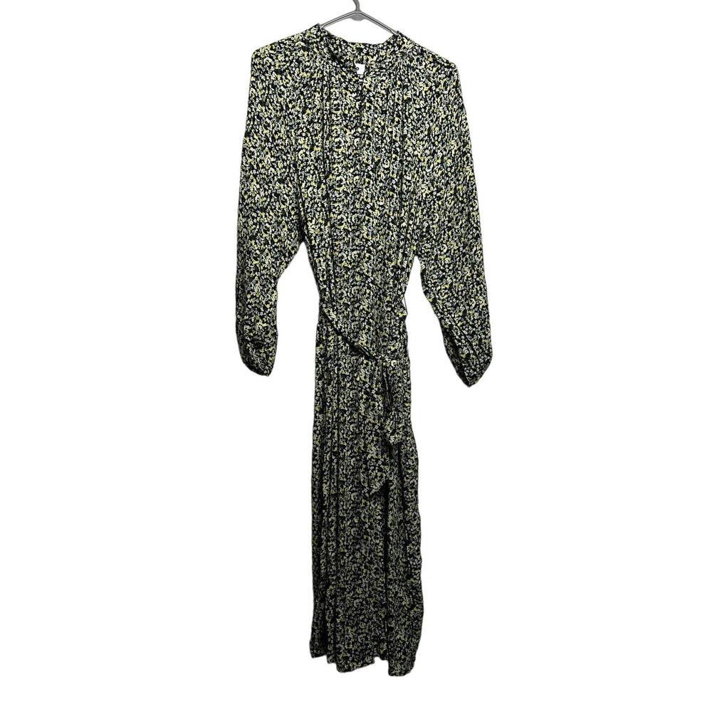 H&M Large Long‎ Sleeve Floral Midi Dress